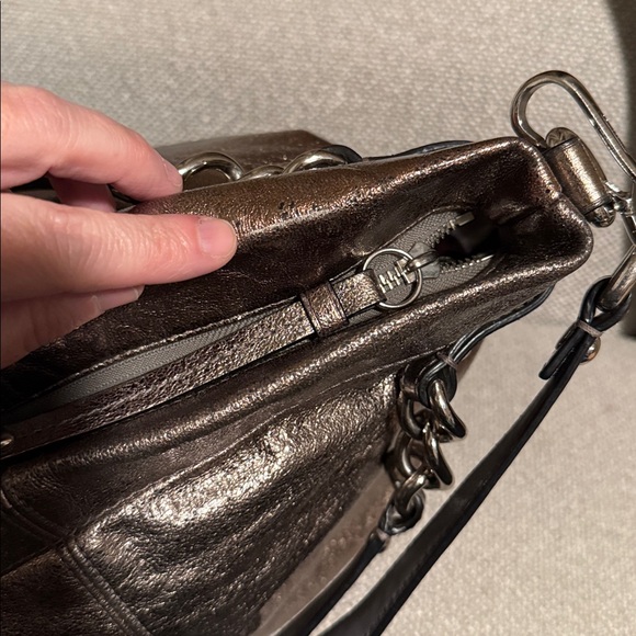Coach Brooke Metallic Leather Shoulder Bag - Picture 4 of 16